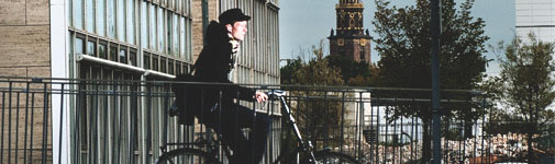 Man cycling in Copenhagen
